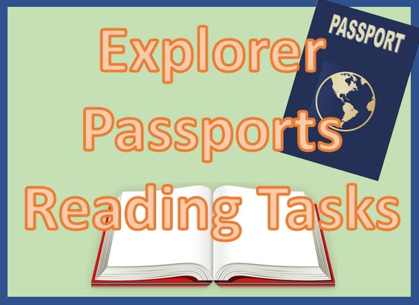 Explorer Passports teaching reading task resource
